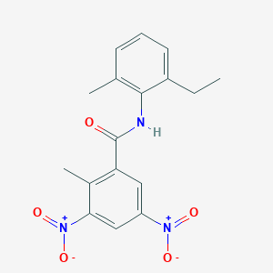 molecular formula C17H17N3O5 B12454031 N-(2-ethyl-6-methylphenyl)-2-methyl-3,5-dinitrobenzamide 