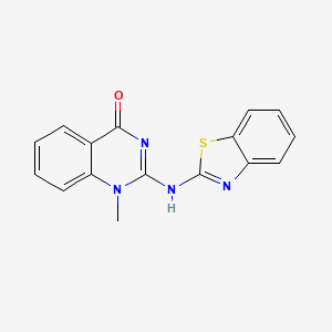 molecular formula C16H12N4OS B12454047 2-(1,3-Benzothiazol-2-ylamino)-1-methylquinazolin-4-one 