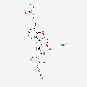 4-(1,2,3a,8b-tetrahydro-2-hydroxy-1-(3-hydroxy-4-methyloct-6-yne-1-enyl)-5-cyclopenta(b)benzofuranyl)butyrate