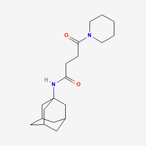molecular formula C19H30N2O2 B12454066 4-oxo-4-(piperidin-1-yl)-N-(tricyclo[3.3.1.1~3,7~]dec-1-yl)butanamide 