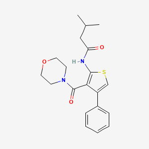 molecular formula C20H24N2O3S B12454080 3-methyl-N-[3-(morpholin-4-ylcarbonyl)-4-phenylthiophen-2-yl]butanamide 