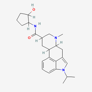 N-(2-hydroxycyclopentyl)-7-methyl-4-propan-2-yl-6,6a,8,9,10,10a-hexahydroindolo[4,3-fg]quinoline-9-carboxamide