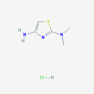 molecular formula C5H10ClN3S B12454169 N2,N2-Dimethylthiazole-2,4-diamine hydrochloride 