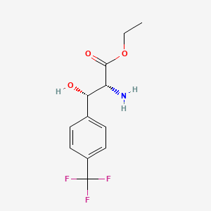 molecular formula C12H14F3NO3 B12454207 ethyl (2R,3S)-2-amino-3-(4-trifluoromethylphenyl)-3-hydroxypropanoate 