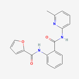 molecular formula C18H15N3O3 B12454223 N-{2-[(6-methylpyridin-2-yl)carbamoyl]phenyl}furan-2-carboxamide 