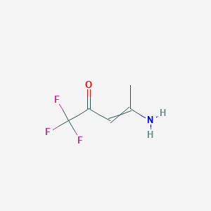 molecular formula C5H6F3NO B12454229 4-Amino-1,1,1-trifluoro-3-penten-2-one 