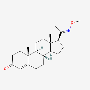 molecular formula C22H33NO2 B1245425 Progesterone-20-(O-methyloxime) CAS No. 26431-99-2