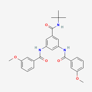 molecular formula C27H29N3O5 B12454255 N-tert-butyl-3,5-bis{[(3-methoxyphenyl)carbonyl]amino}benzamide 