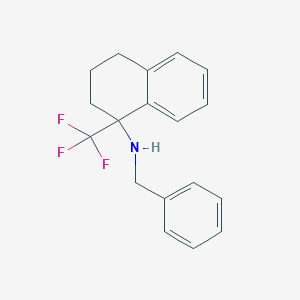 molecular formula C18H18F3N B12454273 N-Benzyl-1-(trifluoromethyl)tetralin-1-amine 