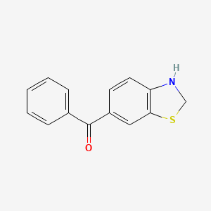 molecular formula C14H11NOS B1245428 2,3-Dihydro-1,3-benzothiazol-6-yl(phenyl)methanone 
