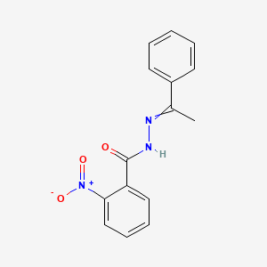 molecular formula C15H13N3O3 B12454306 2-nitro-N-(1-phenylethylideneamino)benzamide CAS No. 299405-41-7