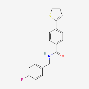 molecular formula C18H14FNOS B12454322 N-(4-fluorobenzyl)-4-(thiophen-2-yl)benzamide 