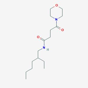 molecular formula C16H30N2O3 B12454344 N-(2-ethylhexyl)-4-(morpholin-4-yl)-4-oxobutanamide 