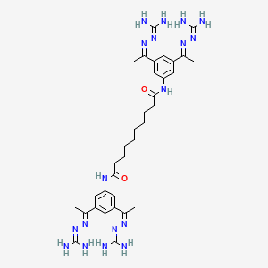 N,N'-bis[3-[(E)-N-(diaminomethylideneamino)-C-methylcarbonimidoyl]-5-[(Z)-N-(diaminomethylideneamino)-C-methylcarbonimidoyl]phenyl]decanediamide