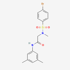 molecular formula C17H19BrN2O3S B12454408 N~2~-[(4-bromophenyl)sulfonyl]-N-(3,5-dimethylphenyl)-N~2~-methylglycinamide 