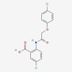 molecular formula C15H11Cl2NO4 B12454416 5-Chloro-2-{[(4-chlorophenoxy)acetyl]amino}benzoic acid 