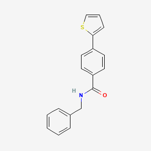 molecular formula C18H15NOS B12454420 N-benzyl-4-(thiophen-2-yl)benzamide 