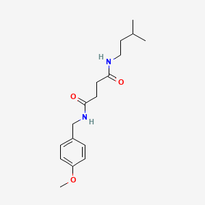 molecular formula C17H26N2O3 B12454438 N-(4-methoxybenzyl)-N'-(3-methylbutyl)butanediamide 