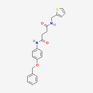 molecular formula C22H22N2O3S B12454442 N-[4-(benzyloxy)phenyl]-N'-(thiophen-2-ylmethyl)butanediamide 