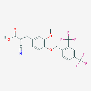 molecular formula C20H13F6NO4 B12454444 PROTAC ERR(c) paragraph sign ligand 2 