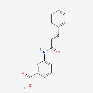 molecular formula C16H13NO3 B12454452 3-Cinnamamidobenzoic acid 