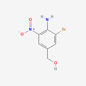 molecular formula C7H7BrN2O3 B12454465 (4-Amino-3-bromo-5-nitrophenyl)methanol 