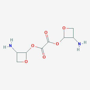 molecular formula C8H12N2O6 B12454471 Bis(3-aminooxetan-2-yl) oxalate 