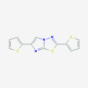 molecular formula C12H7N3S3 B12454485 2,6-Di(thiophen-2-yl)imidazo[2,1-b][1,3,4]thiadiazole 