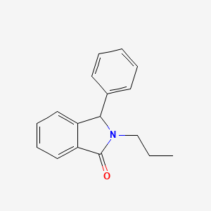 molecular formula C17H17NO B12454492 3-phenyl-2-propyl-3H-isoindol-1-one 