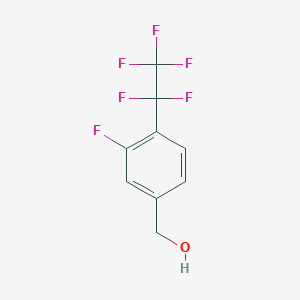 molecular formula C9H6F6O B12454497 (3-Fluoro-4-pentafluoroethyl-phenyl)-methanol 