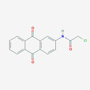molecular formula C16H10ClNO3 B124545 2-chloro-N-(9,10-dioxo-9,10-dihydroanthracen-2-yl)acetamide CAS No. 143210-98-4