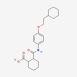 molecular formula C22H31NO4 B12454510 2-{[4-(2-Cyclohexylethoxy)phenyl]carbamoyl}cyclohexanecarboxylic acid 