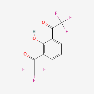 molecular formula C10H4F6O3 B12454560 2,6-Bis(trifluoroacetyl)phenol 