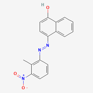 molecular formula C17H13N3O3 B12454569 4-[(E)-(2-methyl-3-nitrophenyl)diazenyl]naphthalen-1-ol 