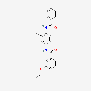 molecular formula C24H24N2O3 B12454575 N-(4-benzamido-3-methylphenyl)-3-propoxybenzamide 