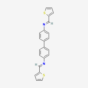 molecular formula C22H16N2S2 B12454593 N,N'-bis[(E)-thiophen-2-ylmethylidene]biphenyl-4,4'-diamine 