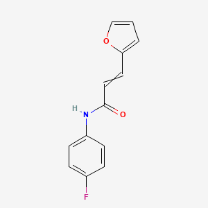molecular formula C13H10FNO2 B12454599 N-(4-fluorophenyl)-3-(furan-2-yl)prop-2-enamide 