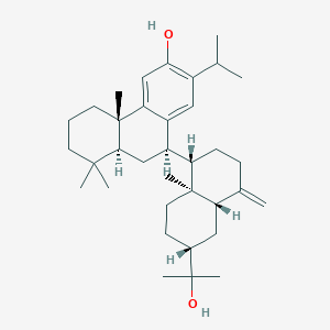 molecular formula C35H54O2 B1245463 Ferrugieudesmol 