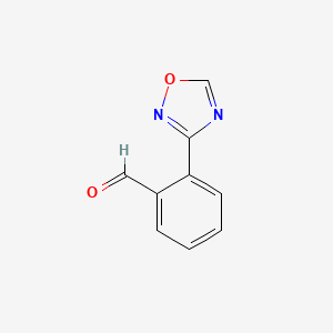 molecular formula C9H6N2O2 B12454639 2-(1,2,4-Oxadiazol-3-yl)benzaldehyde 