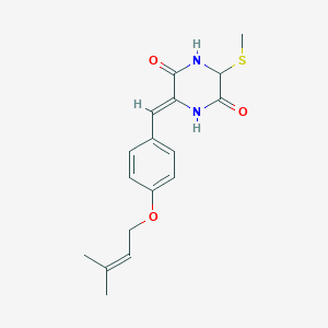 (3Z)-3-[[4-(3-methylbut-2-enoxy)phenyl]methylidene]-6-methylsulfanylpiperazine-2,5-dione
