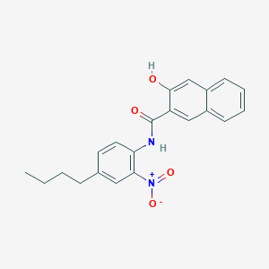 molecular formula C21H20N2O4 B12454665 N-(4-butyl-2-nitrophenyl)-3-hydroxynaphthalene-2-carboxamide 