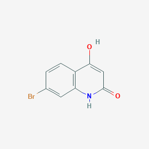 molecular formula C9H6BrNO2 B12454680 7-Bromo-4-hydroxyquinolin-2(1H)-one 