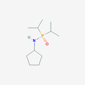 molecular formula C11H24NOP B12454777 N-cyclopentyl-P,P-dipropan-2-ylphosphinic amide 