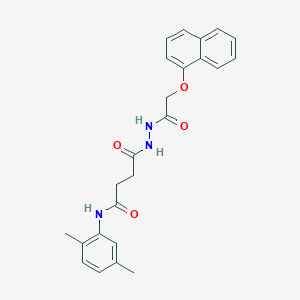 molecular formula C24H25N3O4 B12454814 N-(2,5-dimethylphenyl)-4-{2-[(naphthalen-1-yloxy)acetyl]hydrazinyl}-4-oxobutanamide 
