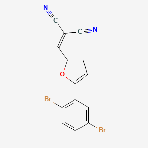 molecular formula C14H6Br2N2O B12454825 {[5-(2,5-Dibromophenyl)furan-2-yl]methylidene}propanedinitrile 