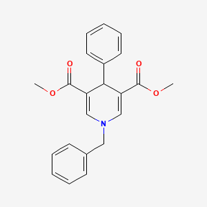 molecular formula C22H21NO4 B12454832 Dimethyl 1-benzyl-4-phenyl-1,4-dihydropyridine-3,5-dicarboxylate 