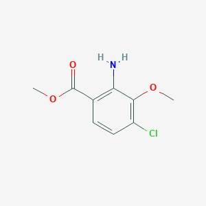 molecular formula C9H10ClNO3 B12454841 Methyl 2-amino-4-chloro-3-methoxybenzoate 