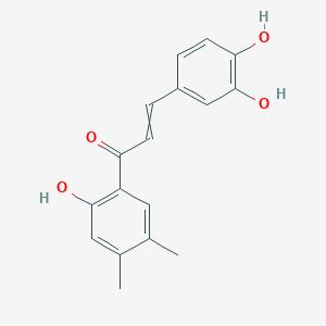 molecular formula C17H16O4 B12454848 3-(3,4-dihydroxyphenyl)-1-(2-hydroxy-4,5-dimethylphenyl)prop-2-en-1-one 