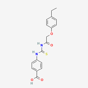 molecular formula C18H18N2O4S B12454858 4-[[2-(4-Ethylphenoxy)acetyl]carbamothioylamino]benzoic acid CAS No. 532955-19-4