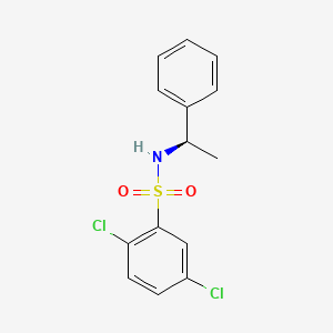 molecular formula C14H13Cl2NO2S B12454877 2,5-dichloro-N-[(1R)-1-phenylethyl]benzenesulfonamide CAS No. 487034-61-7